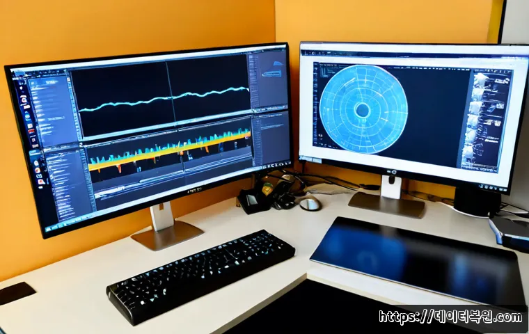서초구 부팅안됨 - Photorealistic IT support workstation in a modern Seocho office, desktop tower opened beside a dual-...