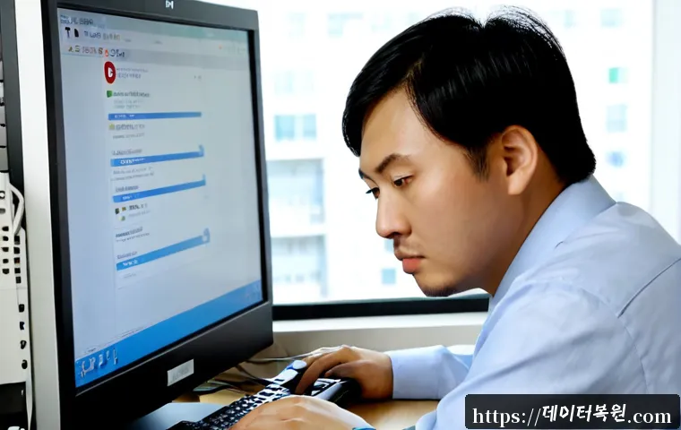 도화동 STATUS_CONNECTION_REFUSED - Photorealistic IT support workstation in a compact Dohwa-dong office, frustrated technician viewing ...