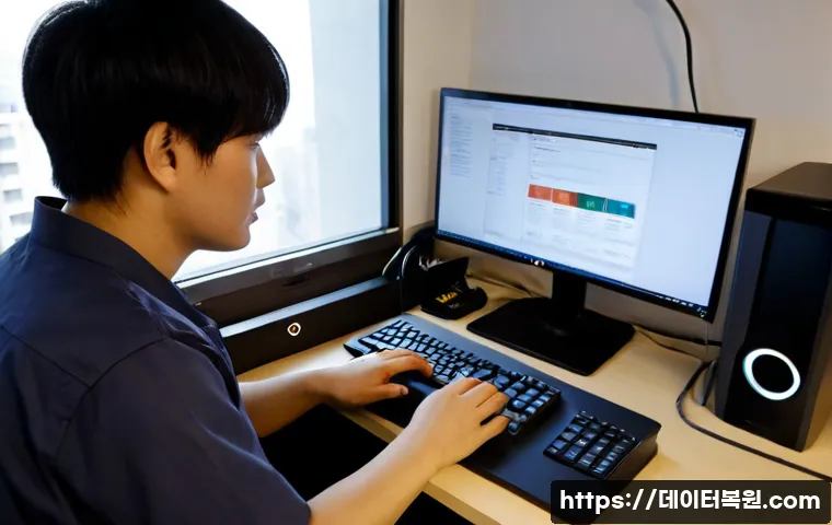마포구 ubuntu재설치 포맷  초기화 - Photorealistic IT support desk in a compact Mapo-gu apartment office, technician reinstalling Ubuntu...