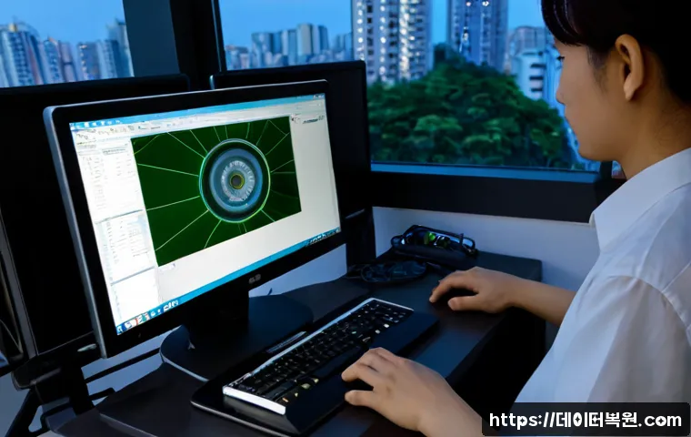 공릉동 WIN32K_LOCK_HELD_TOO_LONG - Photorealistic remote-support workstation in a compact Gongneung-dong apartment office, desktop moni...
