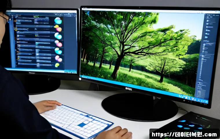 합동 UDFS_FILE_SYSTEM - Photorealistic IT workstation, support engineer examining a desktop file recovery application with a...