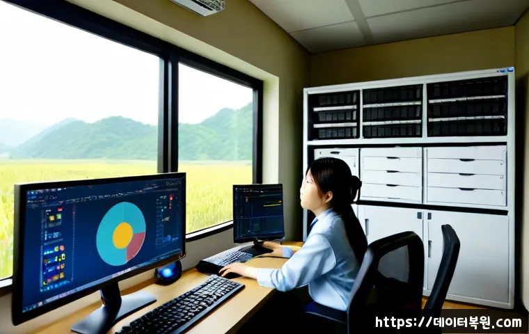 곤지암 HARDWARE_INTERRUPT_STORM - Photorealistic remote IT support workstation in a quiet Gonjian industrial office, technician monito...