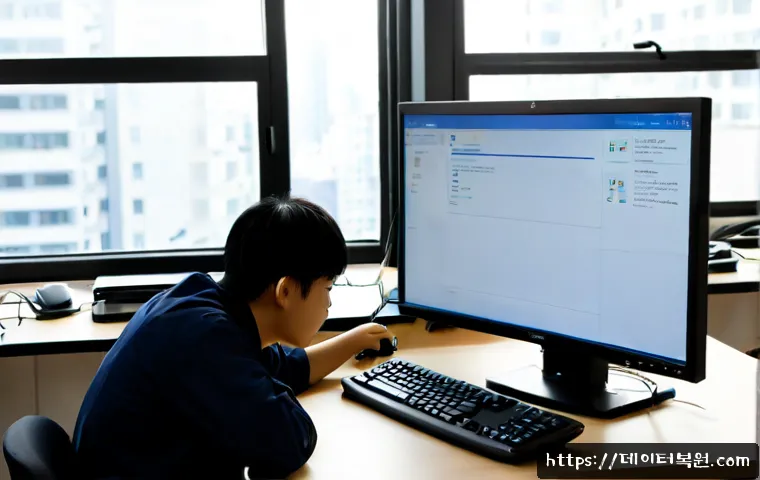 마두동 STATUS_KERNEL_CONNECTION_TIMEOUT - Photorealistic remote IT support workstation in a quiet Madu-dong apartment office, dual monitors sh...
