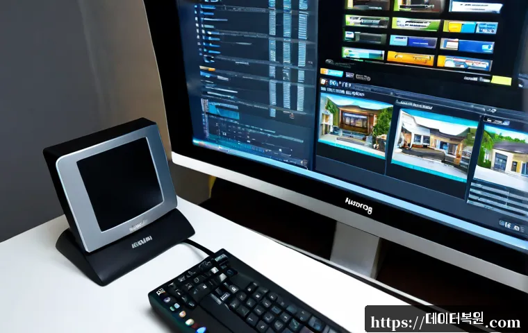 누하동 모니터화면 안나옴 - Photorealistic remote-support scene in a compact Nuhadong home office, desktop monitor completely bl...