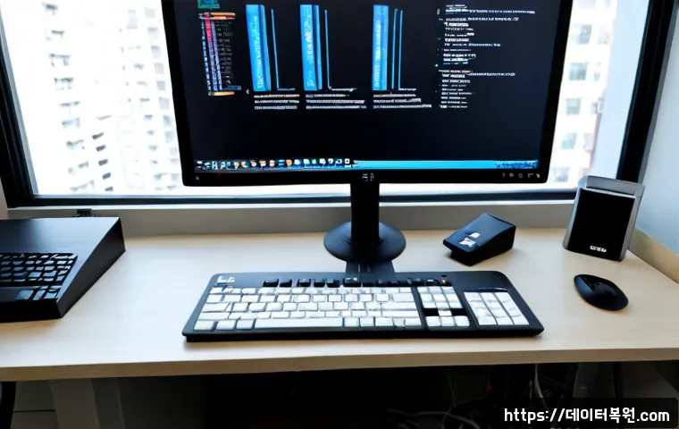 사당동 해킨토시 재설치 포맷 초기화 - Photorealistic remote-support workstation in a compact Sadang-dong apartment office, sleek all-in-on...