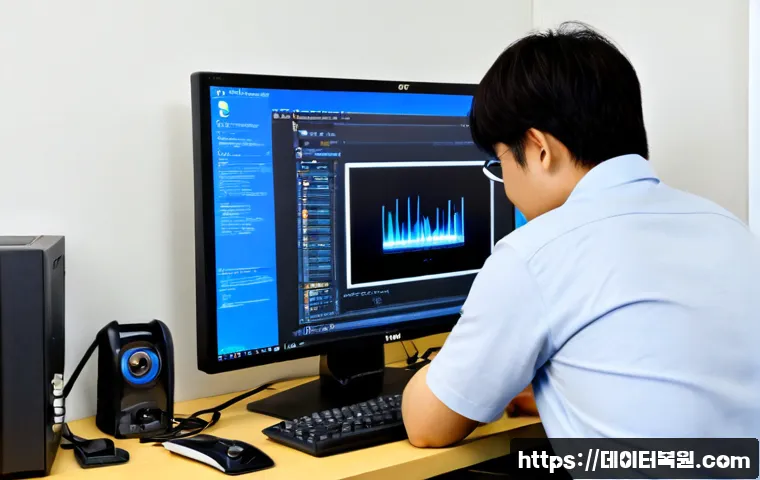 북창동 STATUS_KERNEL_BOOT_FAILURE - Photorealistic IT support workstation in a compact downtown Seoul office near Bukchang-dong, desktop...