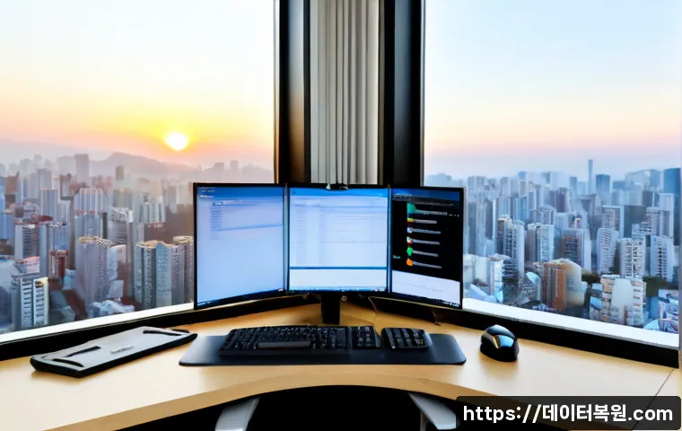 산천동 STATUS_KERNEL_REGISTRY_ERROR - Photorealistic remote IT support workstation in a compact Sancheon-dong apartment office, dual monit...