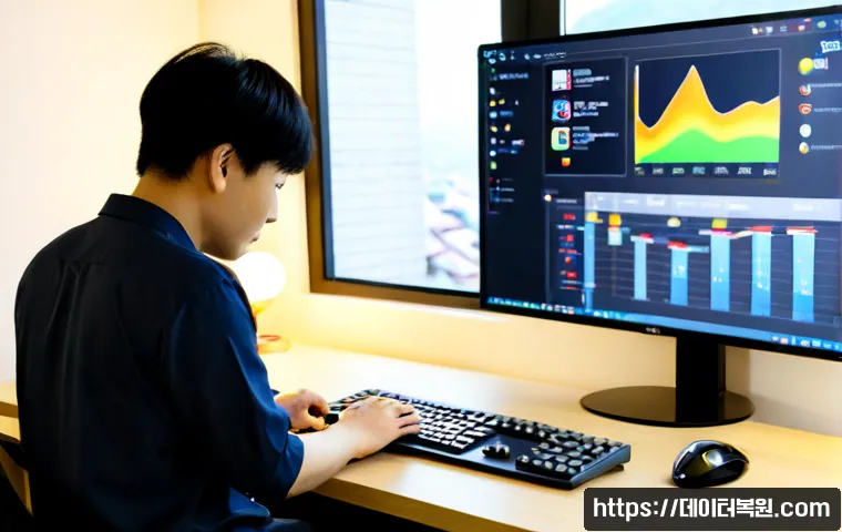 미아리 STATUS_NO_MEMORY - Photorealistic remote-support workstation in a compact hillside apartment near Mia-ri, Korean IT spe...