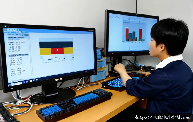 영천동 DRIVER_CORRUPTED_EXPOOL - Photorealistic IT support workstation in Yeongcheon-dong, a desktop computer displaying a clean abst...