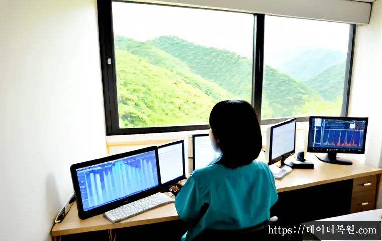 진관동 USER_MODE_HEALTH_MONITOR - Photorealistic remote health-monitoring workstation in a quiet Jingwan-dong apartment, clinician rev...
