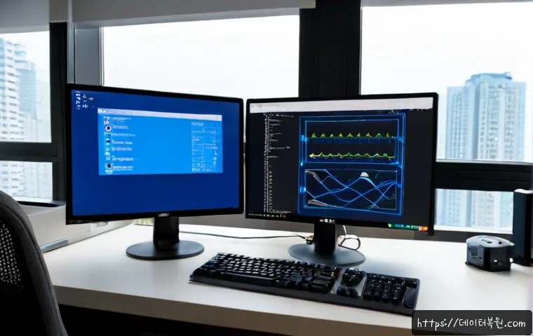 길동 STATUS_KERNEL_CONFIGURATION_ERROR - Photorealistic desktop support scene in a compact Gil-dong apartment office, a modern workstation di...