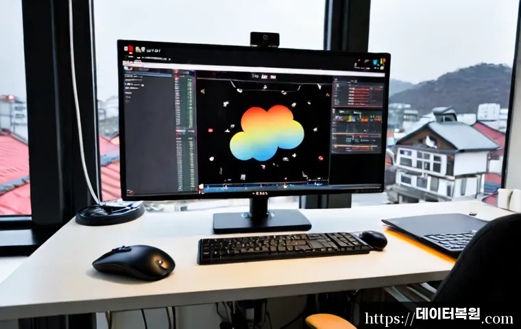 망원동 STATUS_INVALID_OBJECT - Photorealistic remote-support workstation in a compact Mangwon-dong apartment studio, dual monitors ...