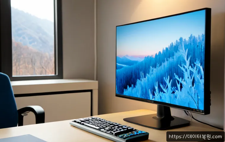 진관동 SYSTEM_SERVICE_EXCEPTION - Photorealistic remote IT support workstation in a modern apartment near wooded hills, dual monitors ...