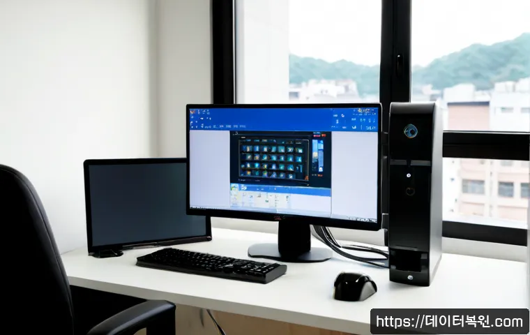 향동동 STATUS_DEVICE_NOT_READY - Photorealistic remote-support workstation in a modern apartment office, desktop monitor showing a cl...