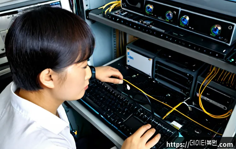공평동 메모리조립 및 교체수리 - Photorealistic computer repair bench in a compact Gongpyeong-dong electronics workshop, technician w...