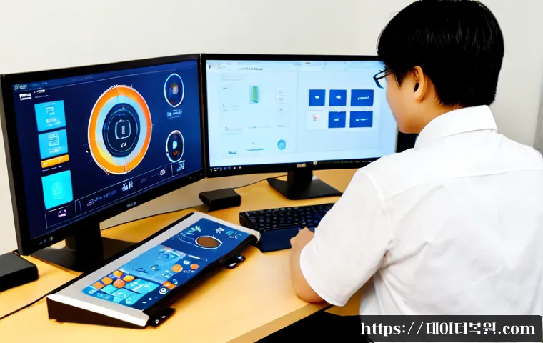 사근동 STATUS_EXECUTION_TIMEOUT - Photorealistic remote-support workstation in a compact residential office near a university district...