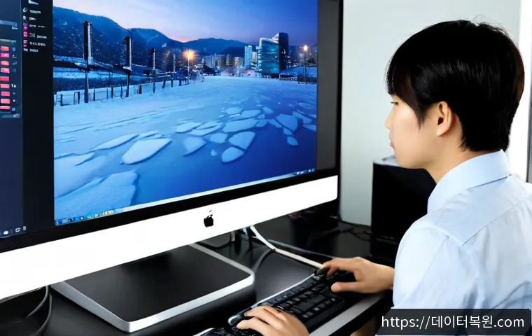 의주로 STATUS_KERNEL_THREAD_TIMEOUT - Photorealistic IT support workstation in a modern office near Euijuro, engineer reviewing a frozen d...