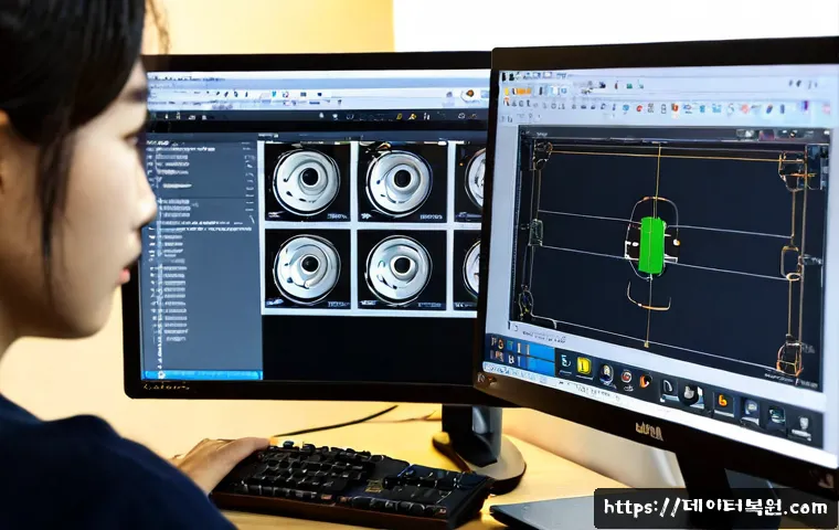 대학동 프로그램응답없음 - Photorealistic remote-support scene in a compact Daehak-dong student studio, desktop monitor frozen ...