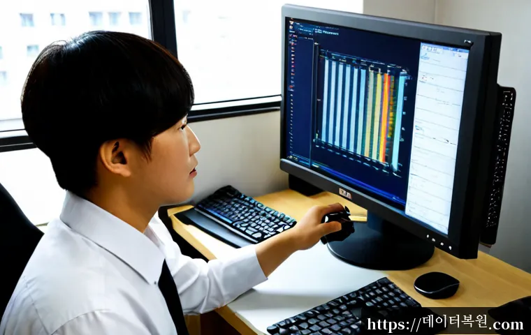 녹번동 VIDEO_MEMORY_MANAGEMENT_INTERNAL - Photorealistic IT technician diagnosing a high-end desktop workstation in a compact Eunpyeong-gu off...