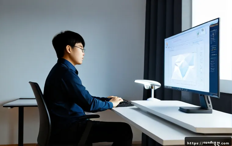 청구동 STATUS_FLOAT_INVALID_OPERATION - Photorealistic remote-support workstation in a compact hillside apartment office, ultrawide monitor ...