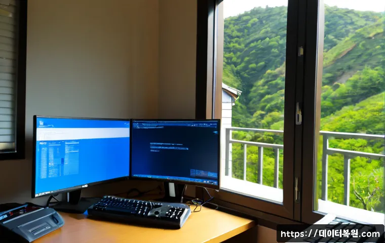 옥인동 STATUS_KERNEL_CONFIGURATION_ERROR - Photorealistic IT technician at a dual-monitor workstation in a quiet Ogin-dong home office, diagnos...