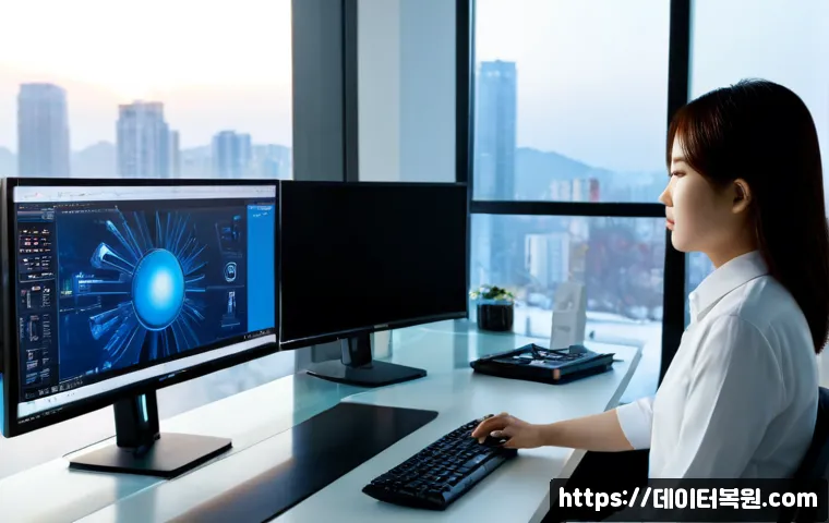 오금동 STATUS_KERNEL_THREAD_TIMEOUT - Photorealistic IT support workstation in a quiet Ogeum-dong apartment office, ultrawide monitor show...