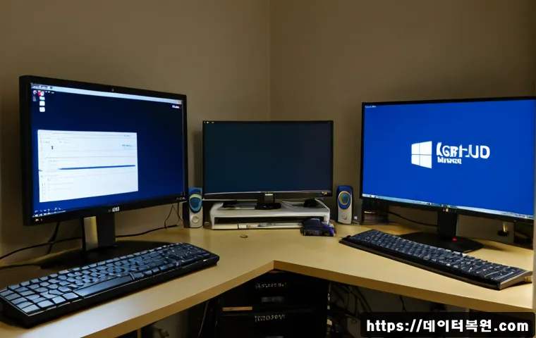 신림동 STATUS_PAGEFILE_MISSING - Photorealistic IT support workstation in a compact Sillim-dong apartment office, ultrawide monitor s...