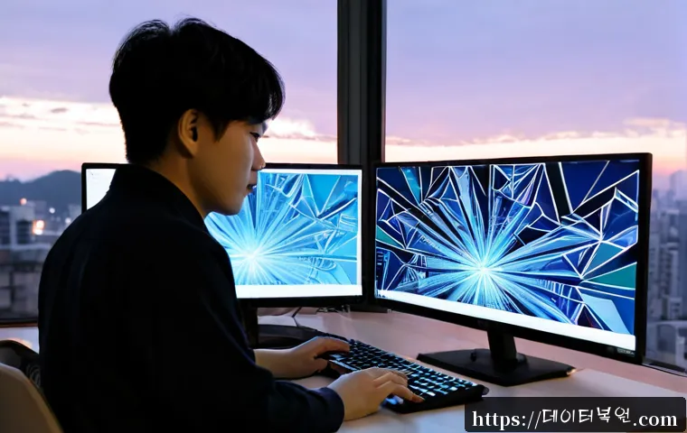 송파동 STATUS_ACCESS_VIOLATION - Photorealistic software engineer at a modern Songpa-dong apartment workstation, dual monitors showin...