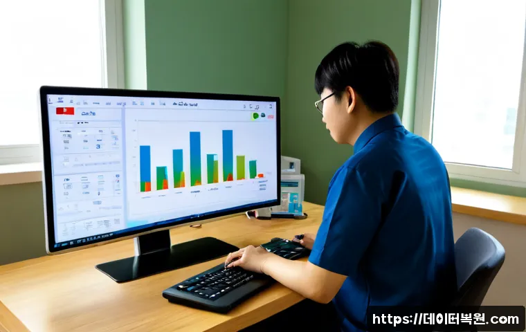 원문동 USER_MODE_HEALTH_MONITOR - Photorealistic Korean suburban apartment home office, remote health-monitoring technician reviewing ...