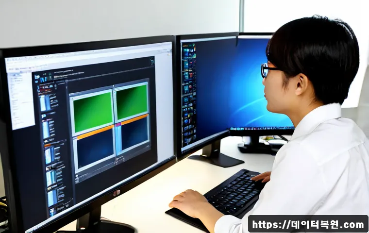 대장동 출장방문윈도우 windows 설치 - Photorealistic IT technician installing a modern desktop operating system on a sleek office workstat...