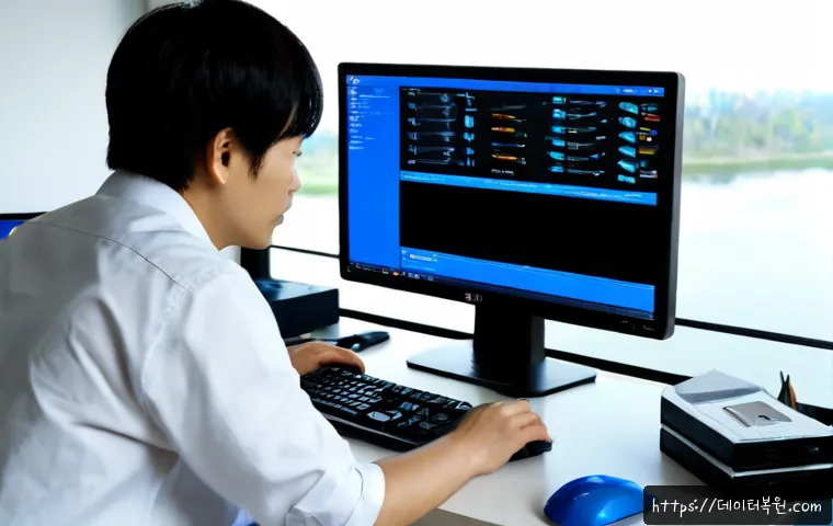 풍납동 SYSTEM_SERVICE_EXCEPTION - Photorealistic IT support workstation in a compact apartment office near a quiet riverside residenti...