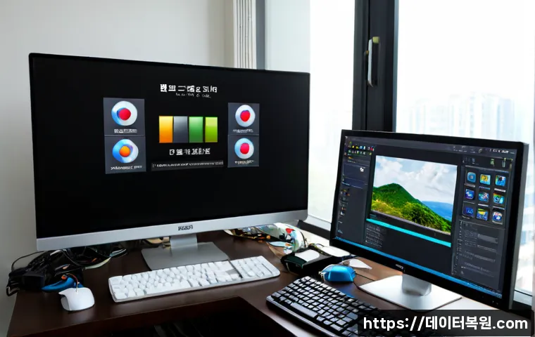 내수동 컴퓨터업그레이드 - Photorealistic computer upgrade service at a compact Naesudong apartment workstation, technician ins...