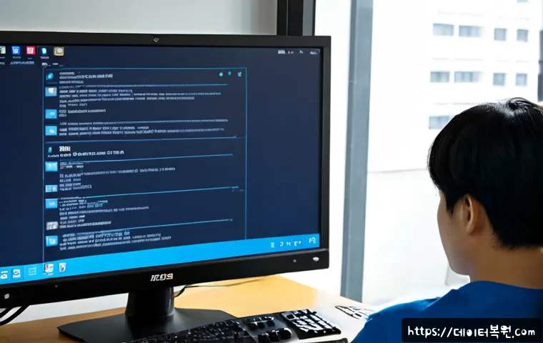 사리현동 블루스크린 - Photorealistic remote IT support scene in a compact apartment office near a quiet Korean suburban ne...