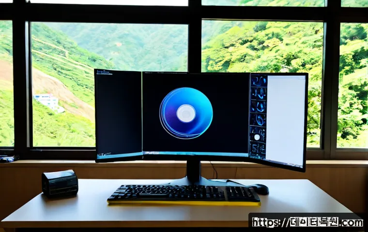 홍은동 SESSION_HAS_NO_PAGEFILE - Photorealistic remote-support workstation in a quiet Hong-eun-dong hillside apartment, dual monitors...