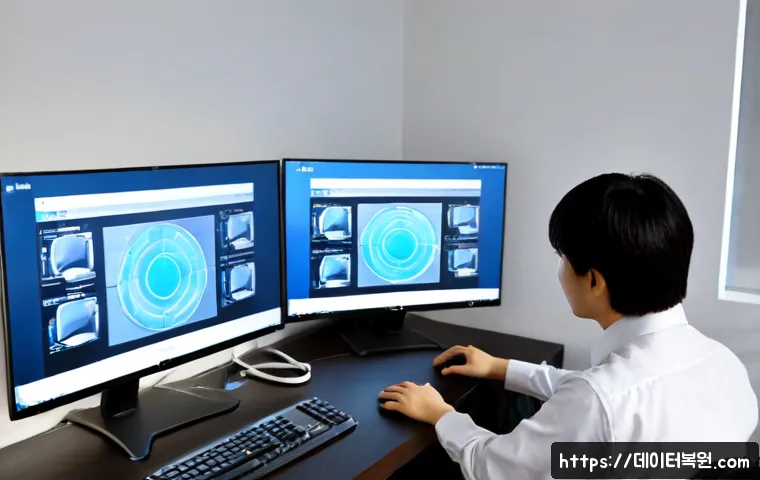 미아리 STATUS_PRIVILEGED_INSTRUCTION - Photorealistic remote-support workstation in a compact Mia-ri apartment office, technician reviewing...