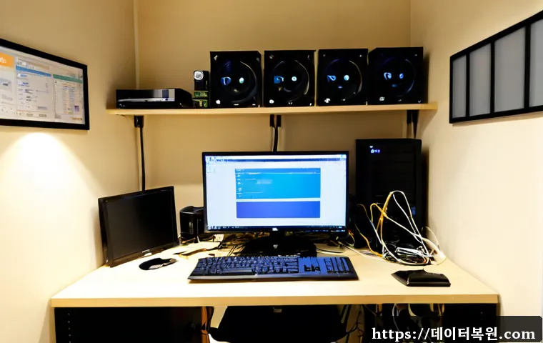 봉원동 부트캠프설치 - Photorealistic IT technician configuring a dual-boot workstation in a compact Bongwon-dong study roo...