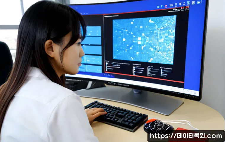 잠원동 STATUS_MEMORY_ACCESS_DENIED - Photorealistic IT support workstation in a modern apartment office near a quiet riverside neighborho...