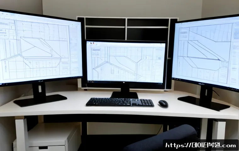 수송동 SESSION_HAS_NO_PAGEFILE - Photorealistic premium desktop workstation in a quiet central Seoul office near a historic civic dis...