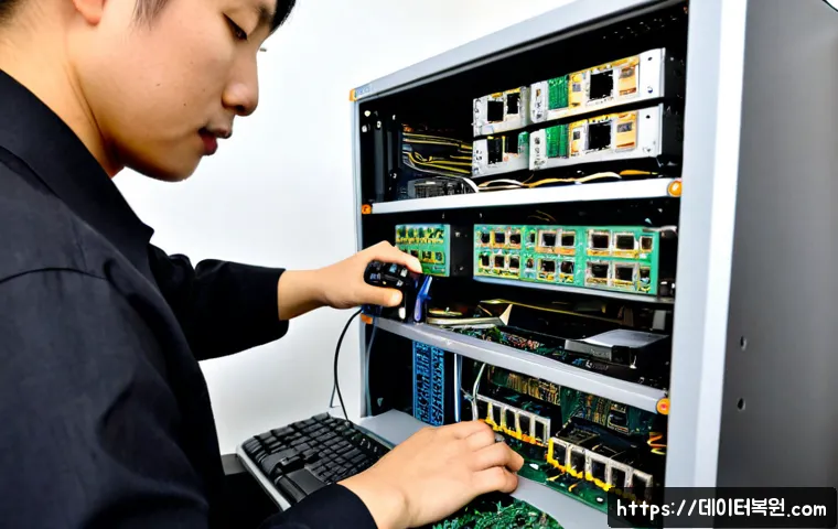 벽제동 RAM조립 및 교체수리 - Photorealistic computer repair workstation in a compact Wallje-dong apartment office, technician wea...