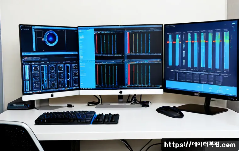 수송동 KMODE_EXCEPTION_NOT_HANDLED - Photorealistic IT support workstation in a refined Seoul office near a quiet government district, du...