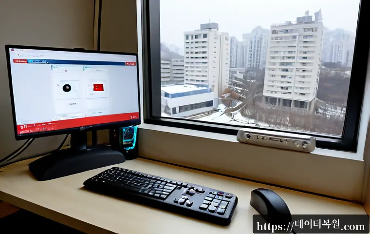 고척동 STATUS_KERNEL_REGISTRY_ERROR - Photorealistic remote-support workstation in a compact Gocheok-dong apartment office, dual monitors ...