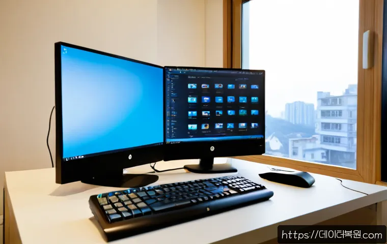 송포동 출장방문윈도우 windows 설치 - Photorealistic remote-support technician installing a fresh operating system on a sleek desktop work...