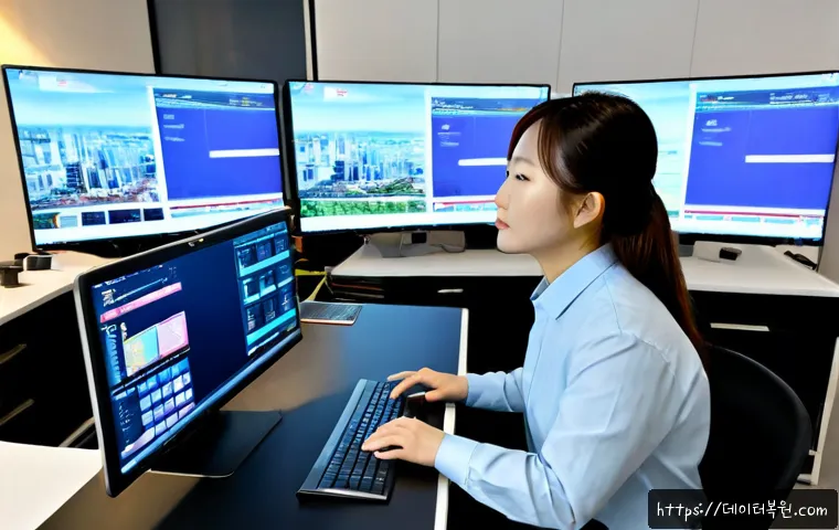 강남구 SYSTEM_LICENSE_VIOLATION - Photorealistic premium workstation in Gangnam, Seoul, IT specialist reviewing a 3D product design wo...
