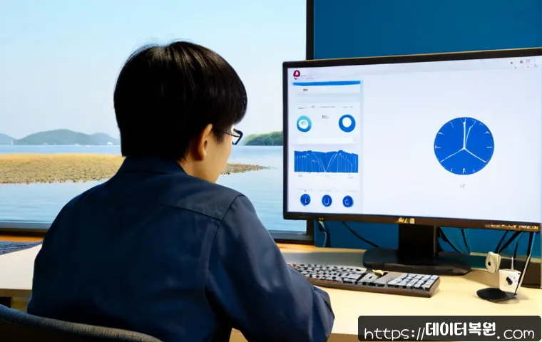 청평면 STATUS_SESSION_TIMEOUT - Photorealistic remote-support workstation in a quiet lakeside office near Cheongpyeong, dual monitor...