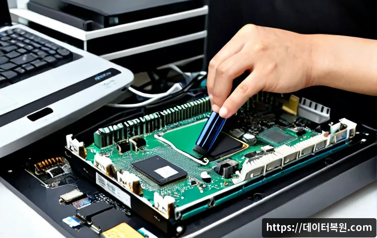 무학동 cpu조립 및 교체수리 - Photorealistic computer repair workstation in a compact Muhak-dong apartment office, technician care...