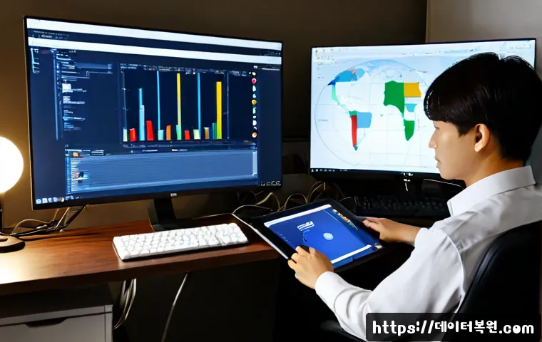 마천동 STATUS_INVALID_DISPOSITION - Photorealistic IT support workstation in a compact apartment office near a quiet hillside neighborho...