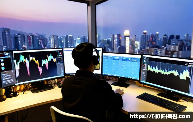 신당동 NTLDR is compressed - Photorealistic remote-support workspace in a compact Sindang-dong apartment office, dual monitors sh...