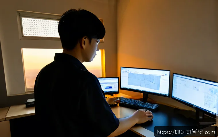 마포동 모니터화면 안나옴 - Photorealistic remote-support workstation in a compact Mapo-dong apartment office, technician checki...