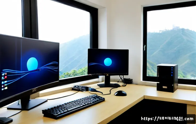 남학동 STATUS_MEMORY_VIOLATION - Photorealistic IT technician at a compact workstation in a Namhak-dong style low-rise apartment offi...