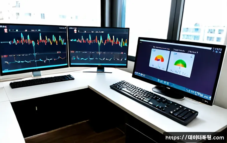 방이동 USER_MODE_HEALTH_MONITOR - Photorealistic remote health-monitoring workstation in a tidy apartment near a quiet urban park dist...
